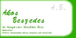 akos beszedes business card